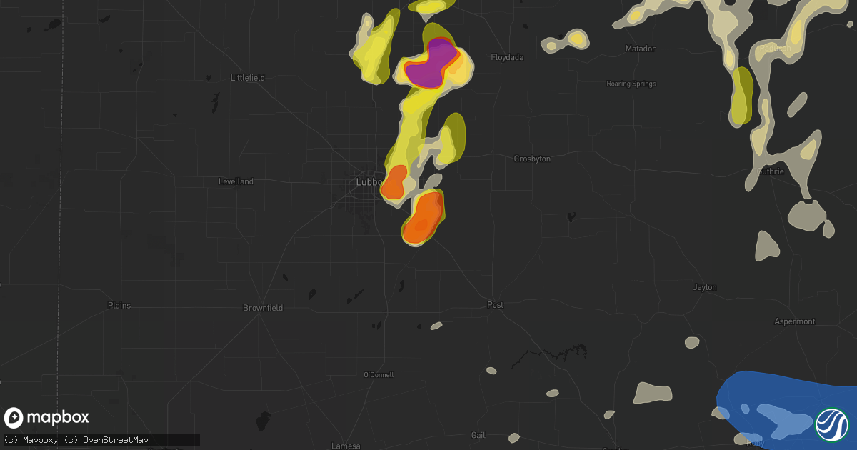 Hail map in Slaton, TX on May 22, 2026