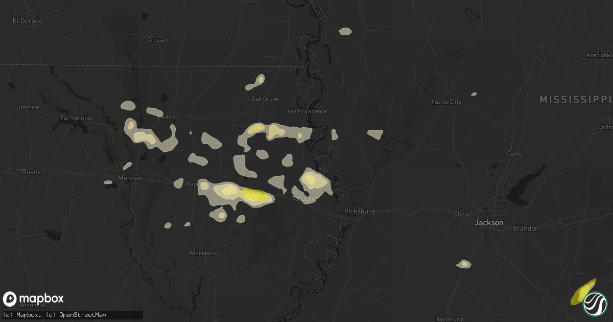Hail map in Sondheimer, LA on May 22, 2026