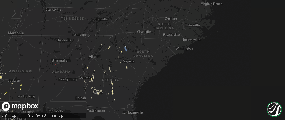 Hail map in South Carolina on May 22, 2026