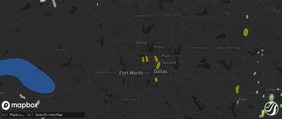 Hail map in Southlake, TX on May 22, 2026