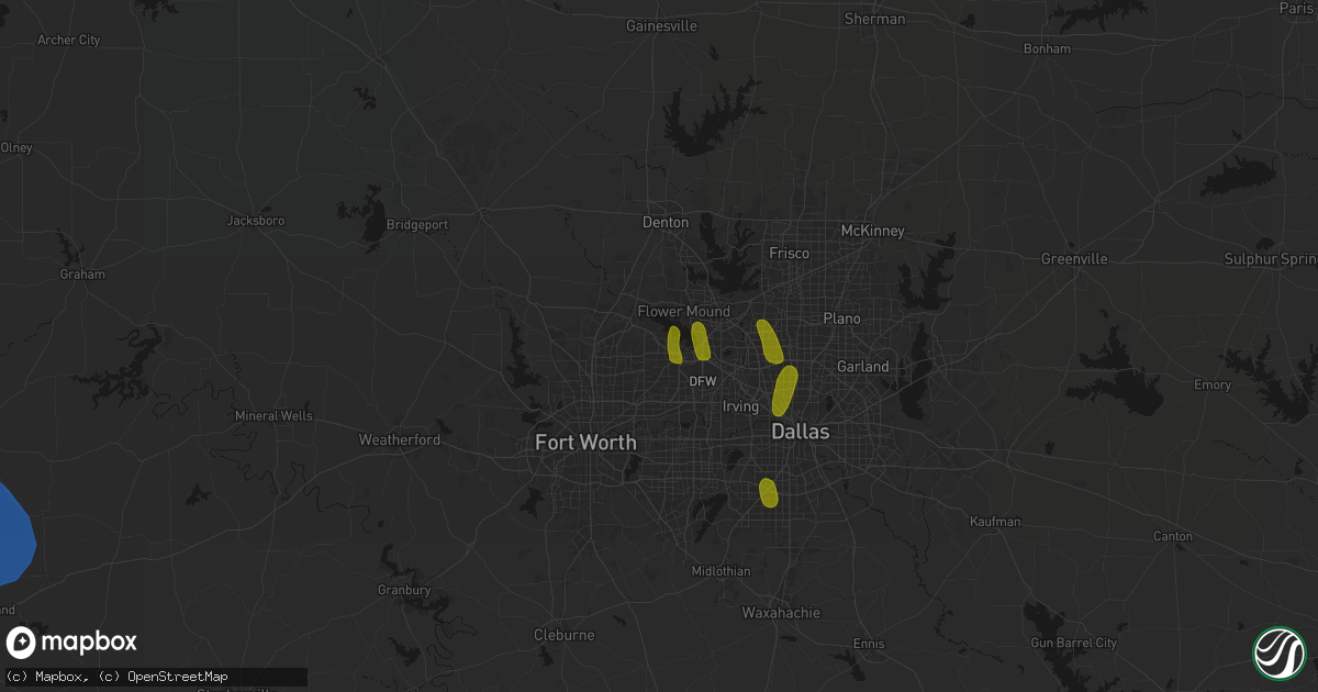 Hail map in Southlake, TX on May 22, 2026
