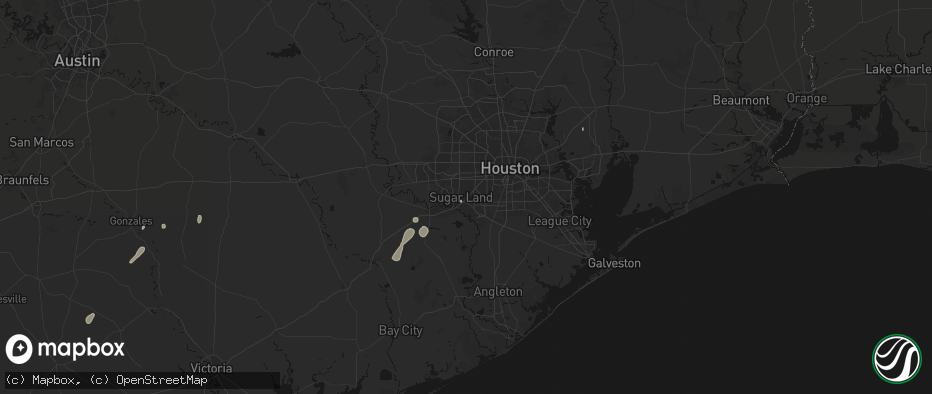 Hail map in Sugar Land, TX on May 22, 2026