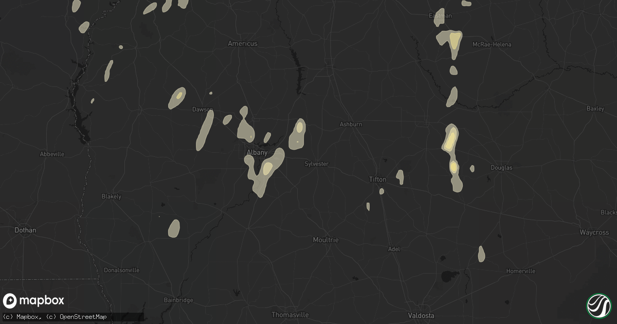 Hail map in Sylvester, GA on May 22, 2026