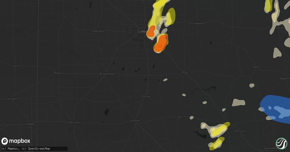 Hail map in Tahoka, TX on May 22, 2026