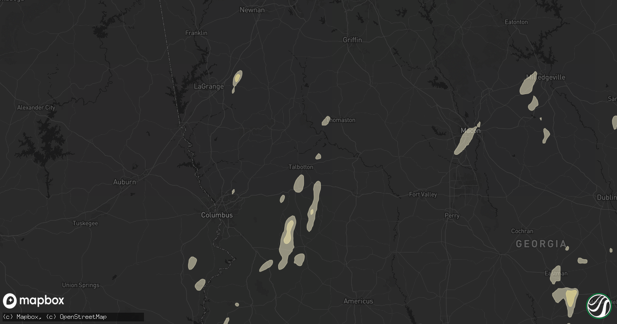 Hail map in Talbotton, GA on May 22, 2026
