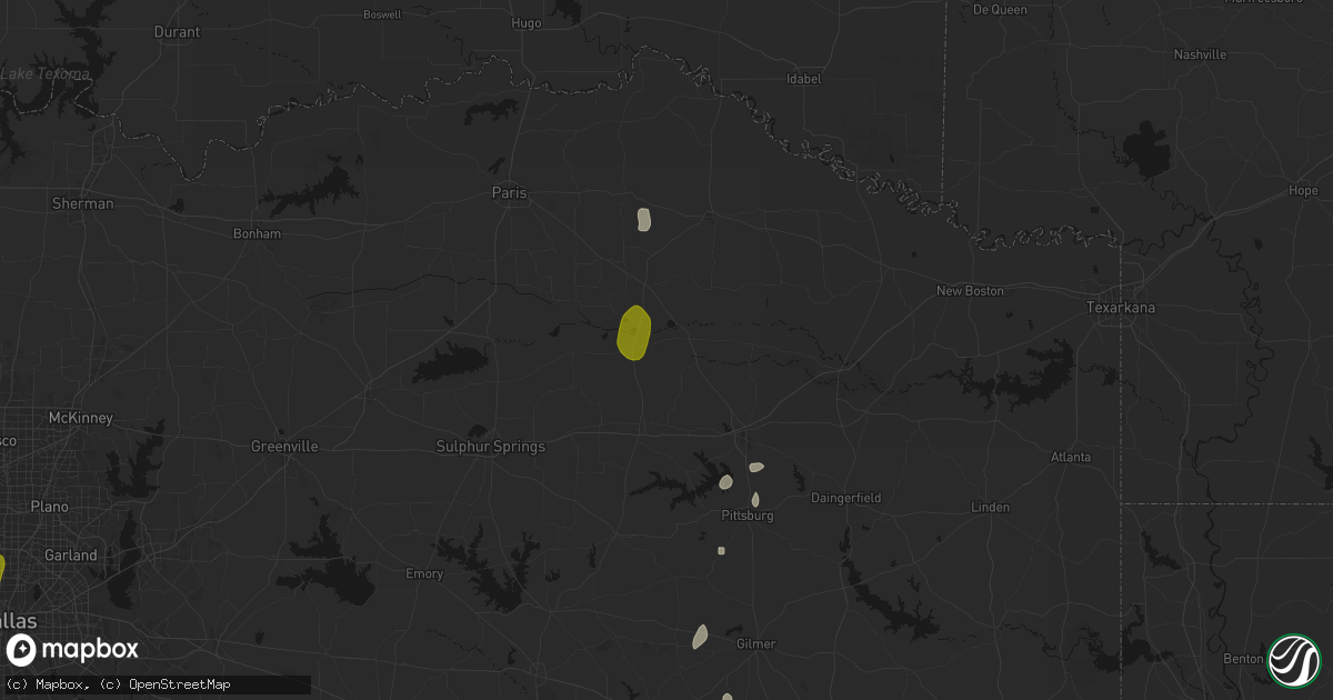 Hail map in Talco, TX on May 22, 2026