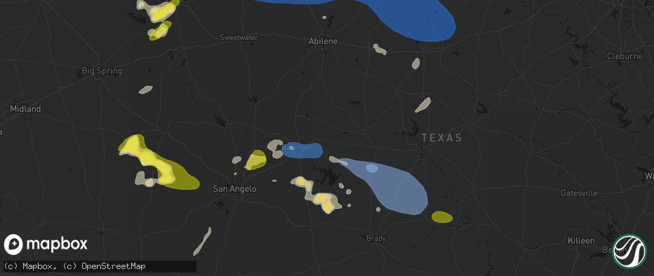 Hail map in Talpa, TX on May 22, 2026