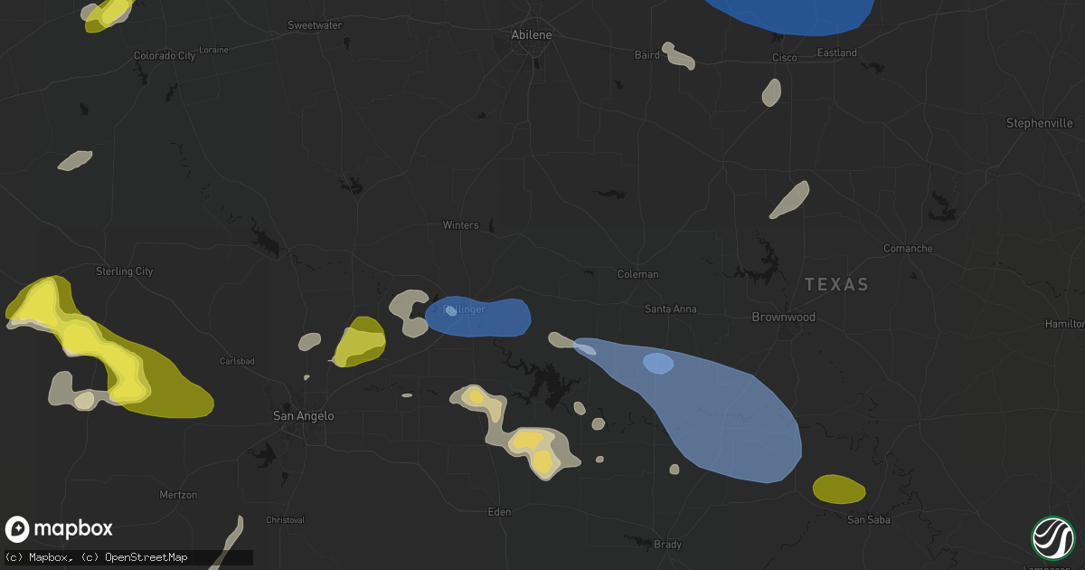 Hail map in Talpa, TX on May 22, 2026