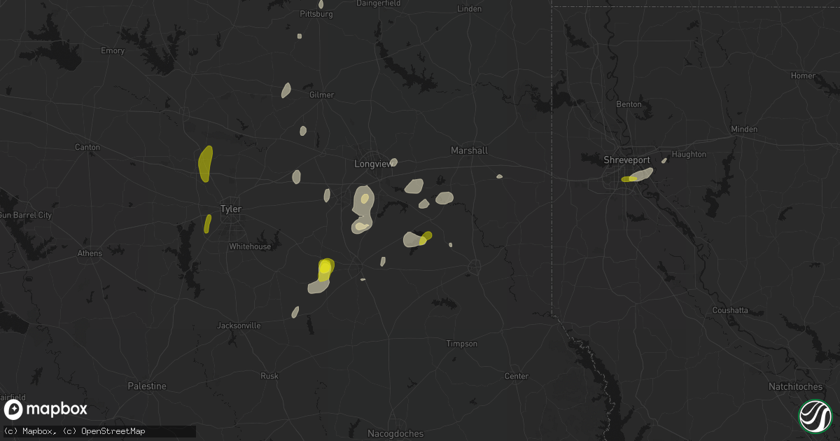 Hail map in Tatum, TX on May 22, 2026