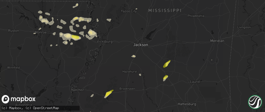 Hail map in Terry, MS on May 22, 2026