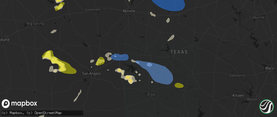 Hail map in Valera, TX on May 22, 2026