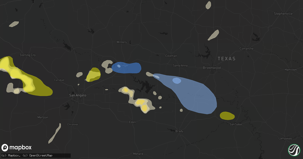 Hail map in Voss, TX on May 22, 2026