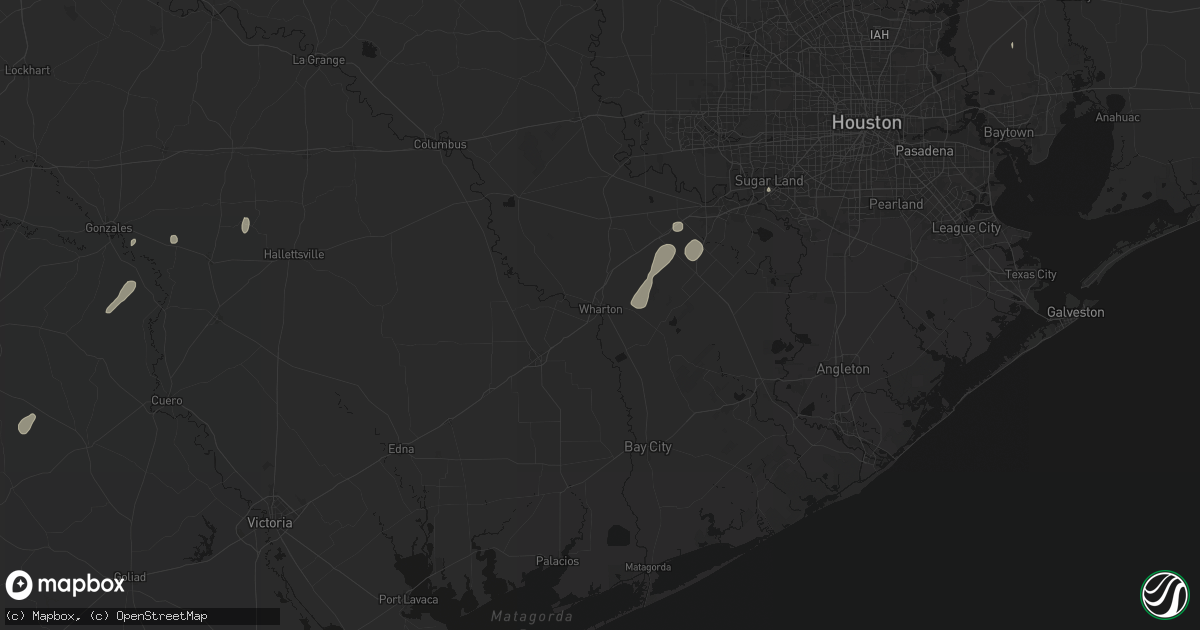 Hail map in Wharton, TX on May 22, 2026