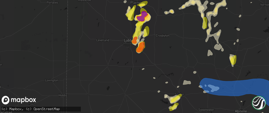 Hail map in Wilson, TX on May 22, 2026