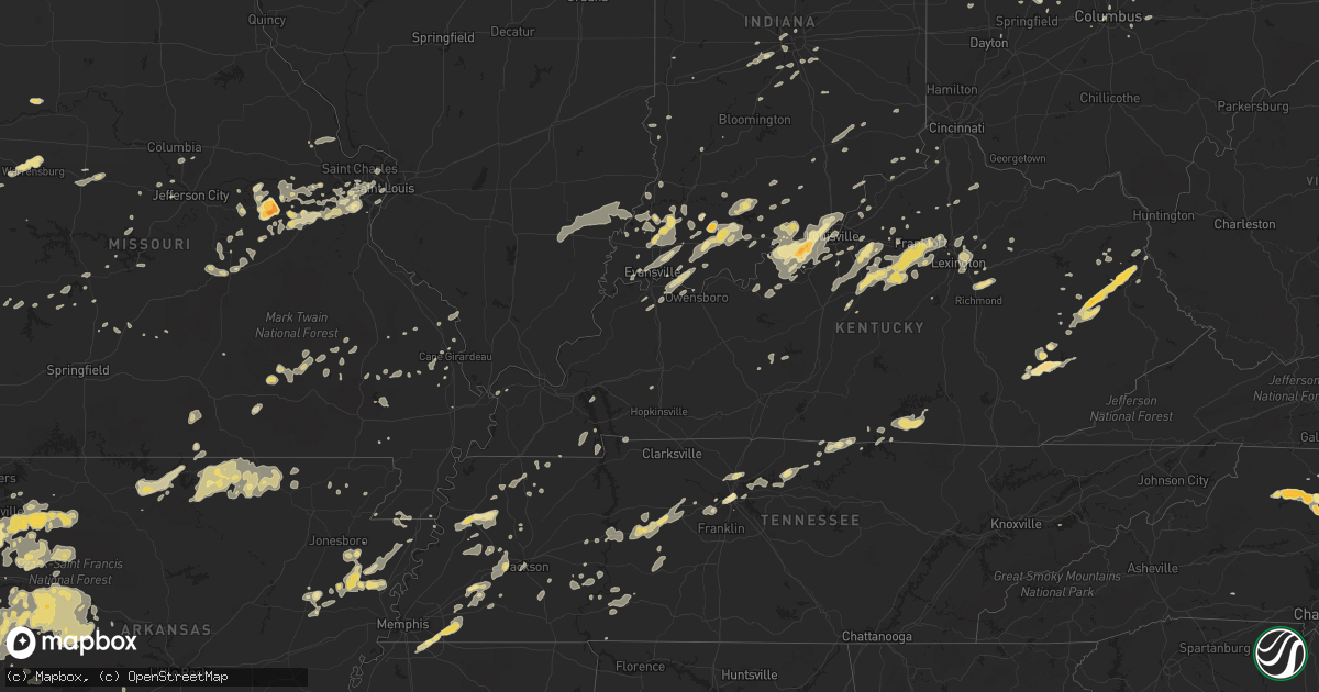 Hail map in Indiana on May 23, 2011