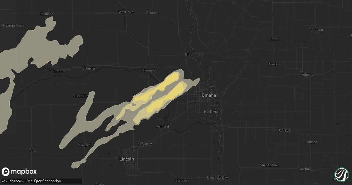 Hail map in Elkhorn, NE on May 23, 2012