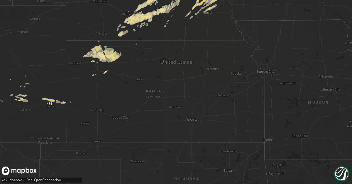 Hail map in Kansas on May 23, 2012
