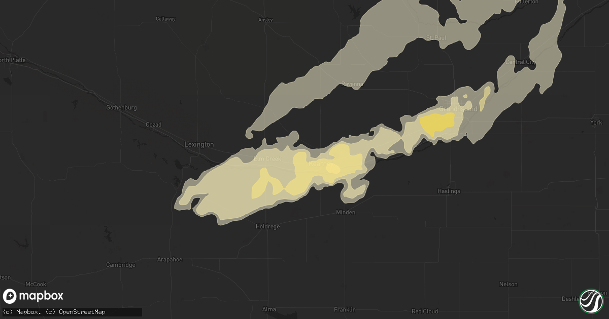 Hail map in Kearney, NE on May 23, 2012