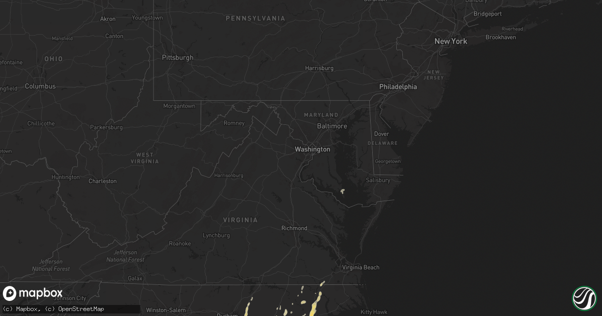 Hail map in Maryland on May 23, 2012