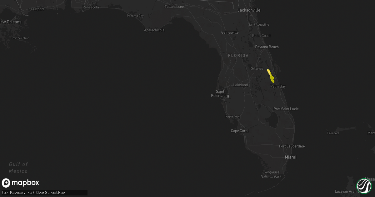 Hail map in Florida on May 23, 2013