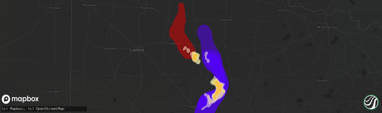 Hail map in Spur, TX on May 23, 2013