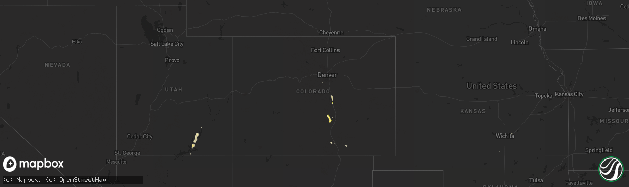 Hail map in Colorado on May 23, 2014