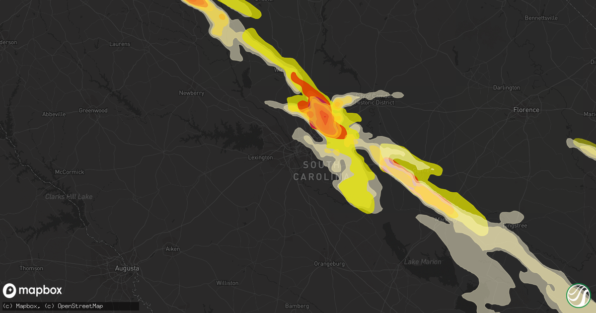 Hail map in Columbia, SC on May 23, 2014