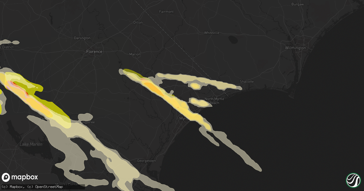 Hail map in Conway, SC on May 23, 2014