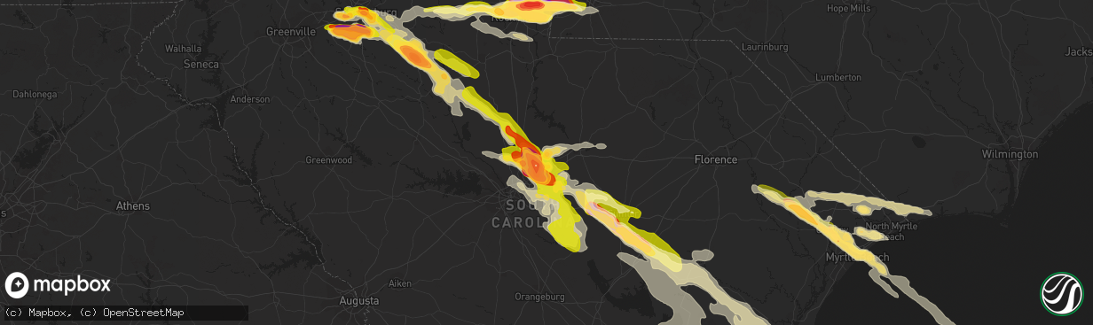 Hail map in Elgin, SC on May 23, 2014