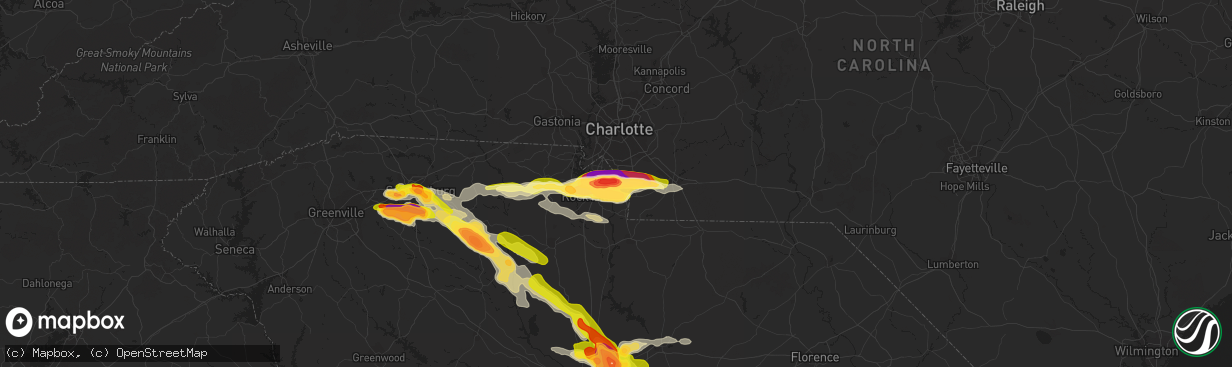 Hail map in Fort Mill, SC on May 23, 2014