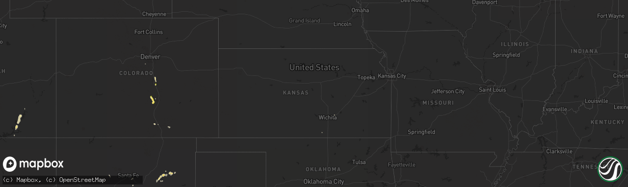 Hail map in Kansas on May 23, 2014