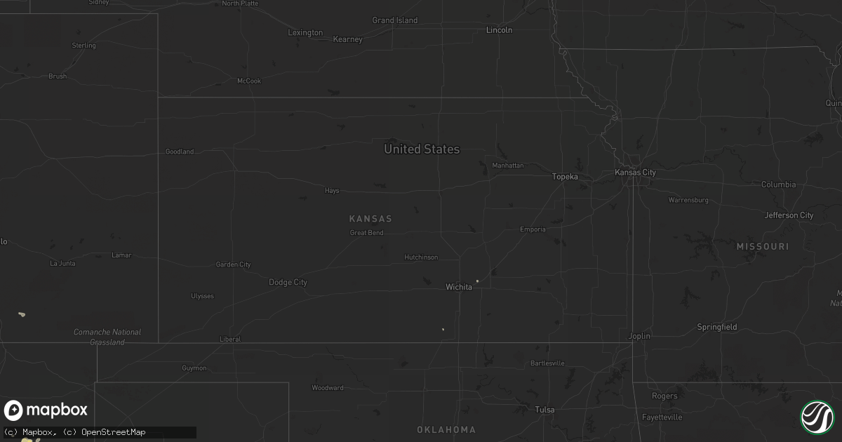 Hail map in Kansas on May 23, 2014