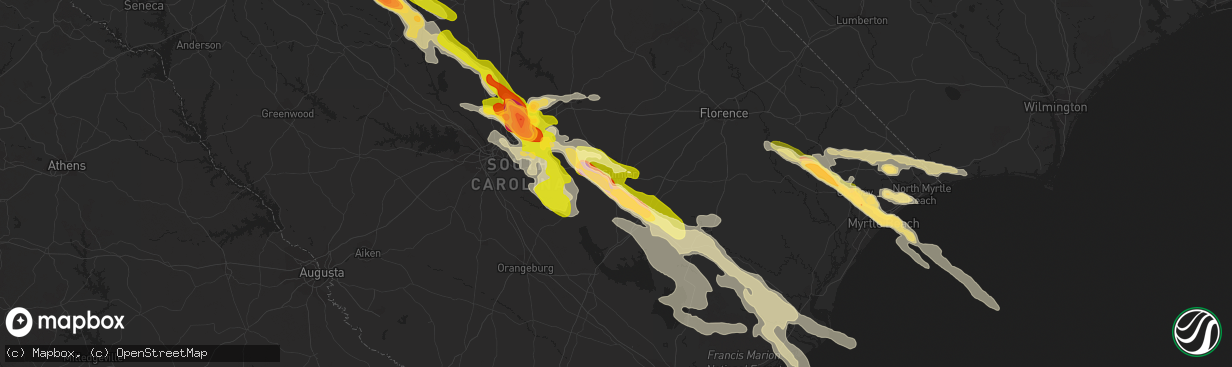 Hail map in Sumter, SC on May 23, 2014