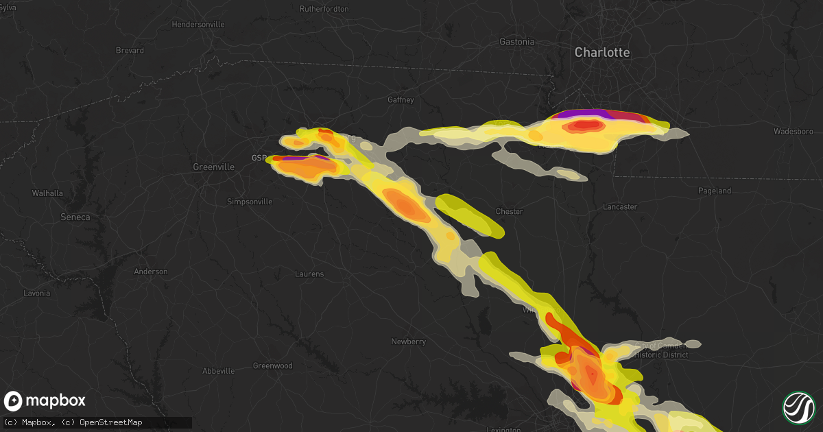 Hail map in Union, SC on May 23, 2014