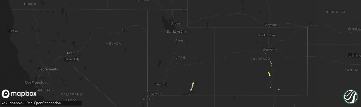 Hail map in Utah on May 23, 2014