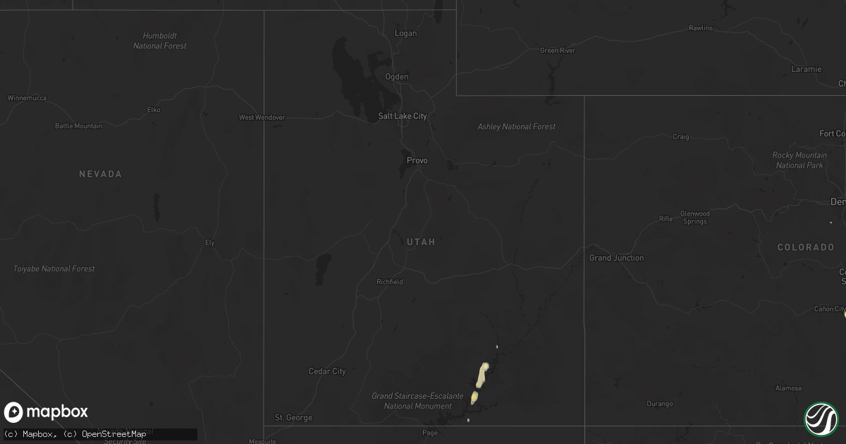 Hail map in Utah on May 23, 2014