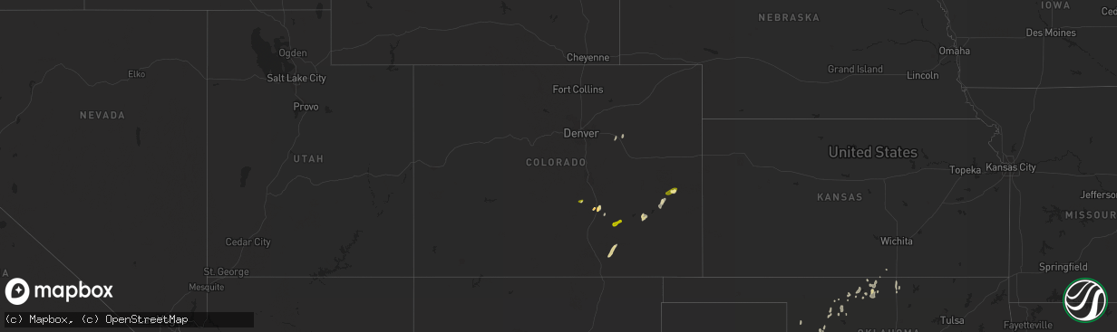 Hail map in Colorado on May 23, 2015