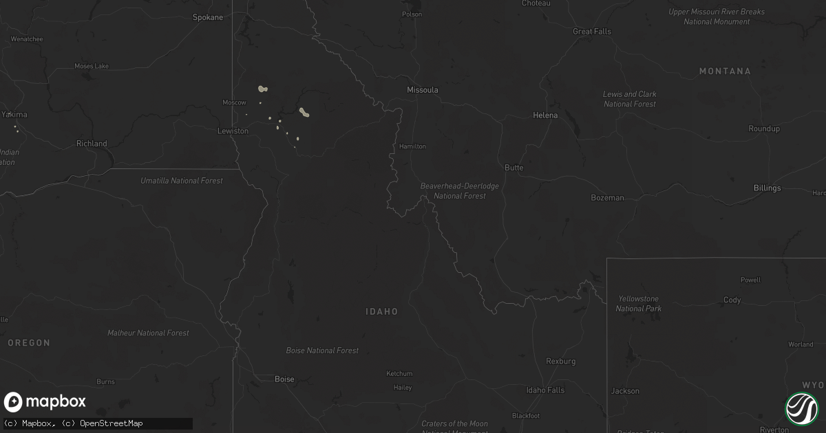 Hail map in Idaho on May 23, 2015