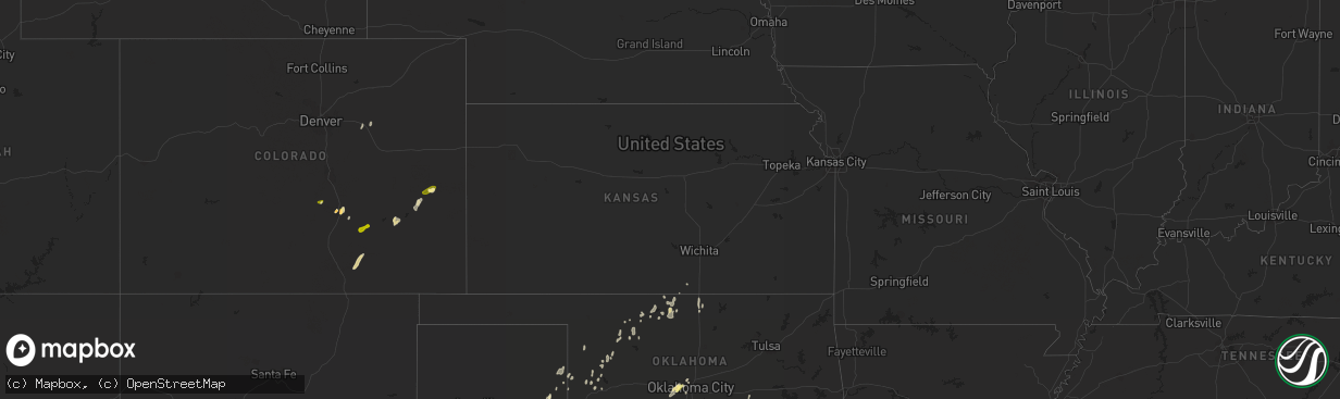 Hail map in Kansas on May 23, 2015