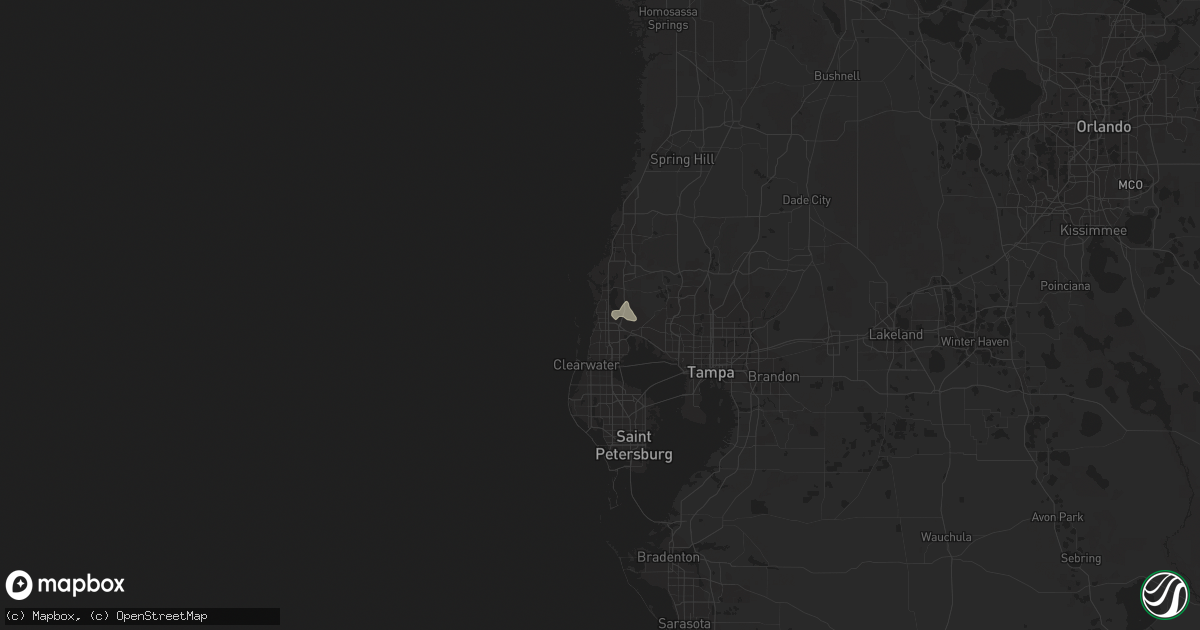 Hail map in Palm Harbor, FL on May 23, 2015
