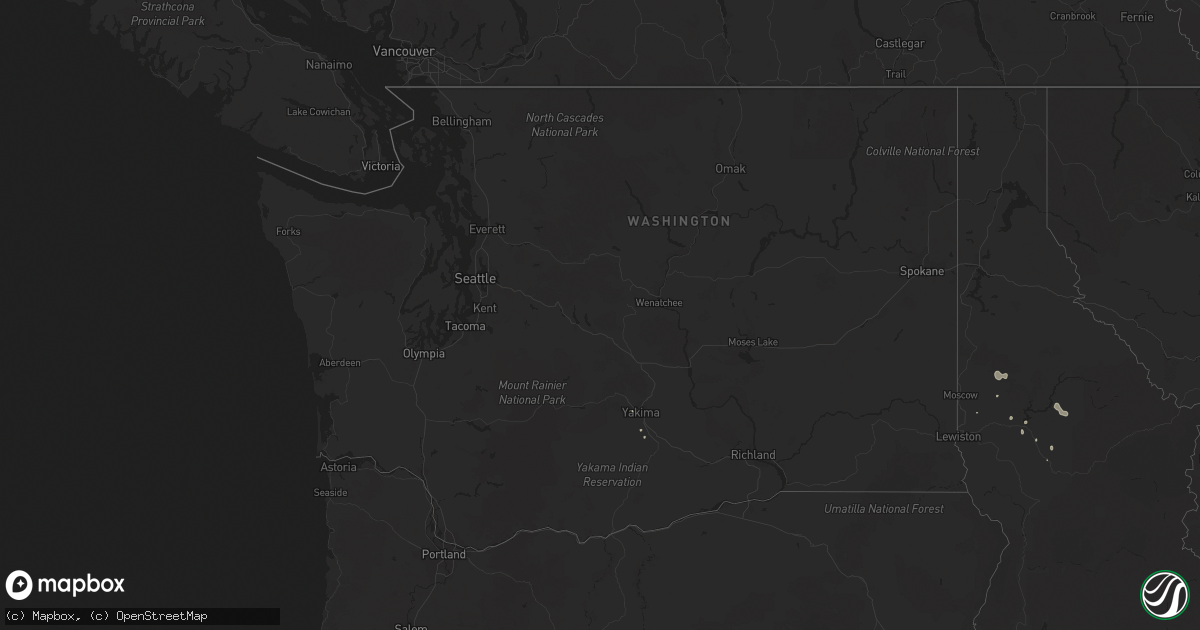 Hail map in Washington on May 23, 2015