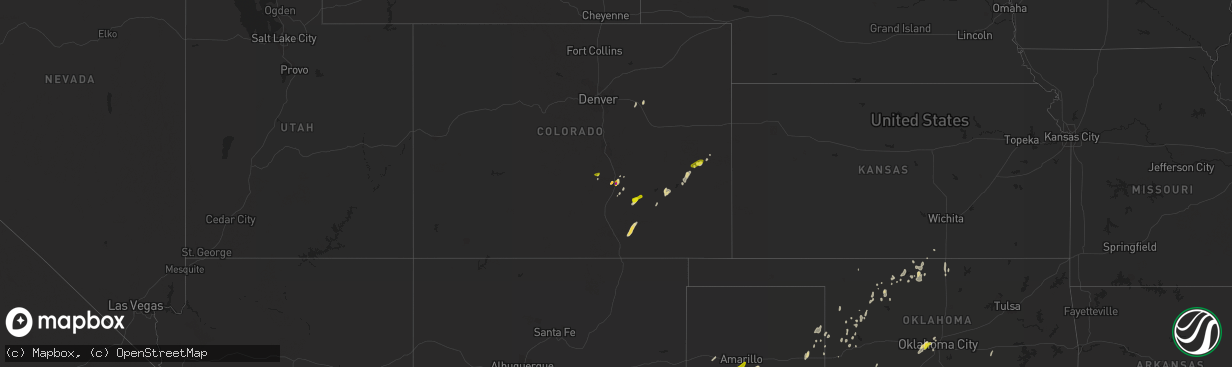 Hail map on May 23, 2015