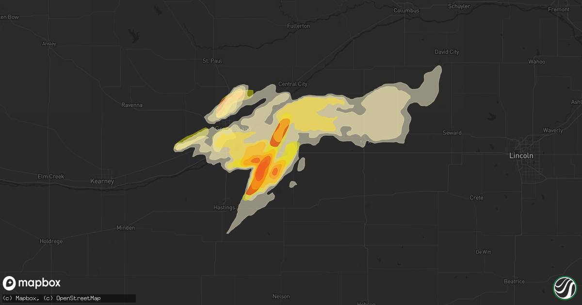 Hail map in Aurora, NE on May 23, 2016