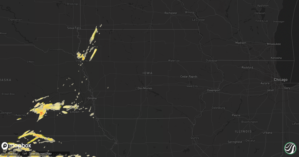Hail map in Iowa on May 23, 2016