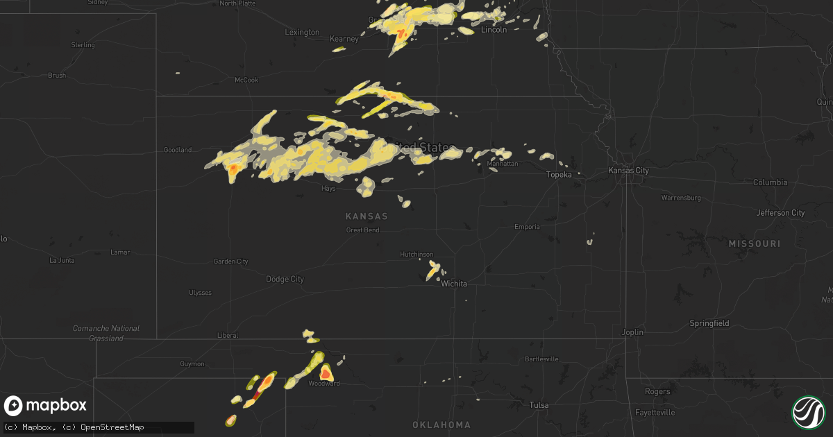 Hail map in Kansas on May 23, 2016