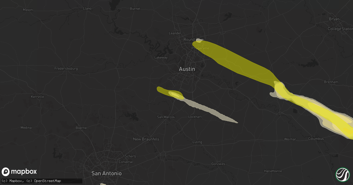Hail map in Buda, TX on May 23, 2017