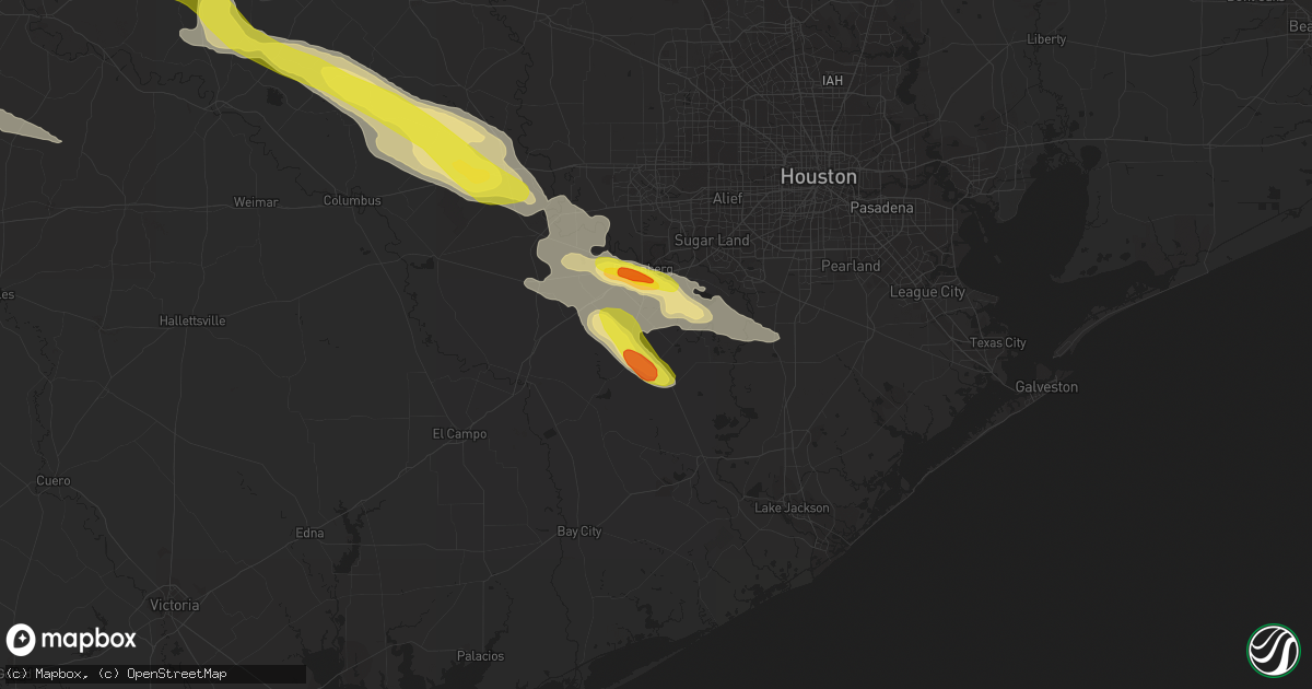 Hail map in Needville, TX on May 23, 2017