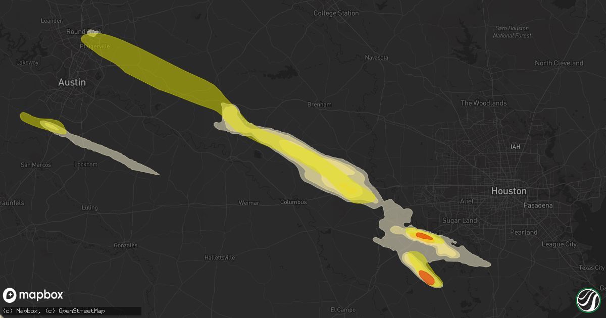 Hail map in New Ulm, TX on May 23, 2017