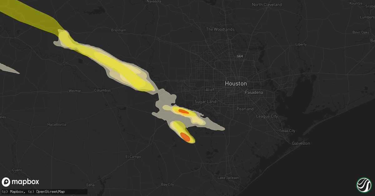 Hail map in Richmond, TX on May 23, 2017