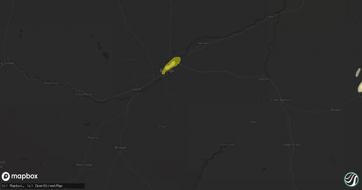 Hail map in Billings, MT on May 23, 2018